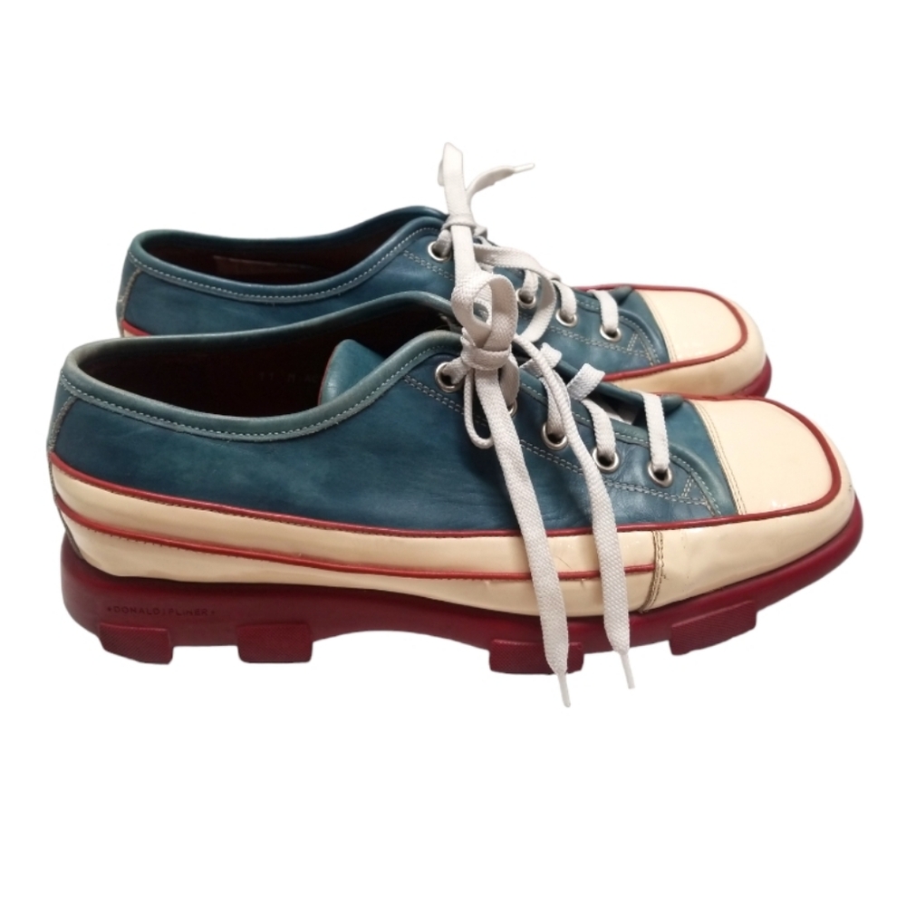 Donald J. Pliner Blue and Cream Men's Shoes